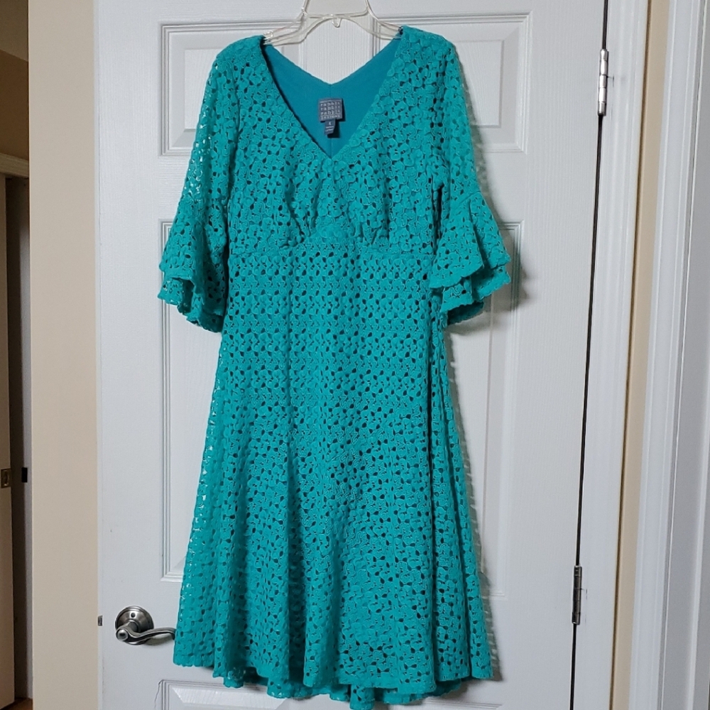 Rabbit Rabbit Rabbit Turquoise Midi Dress